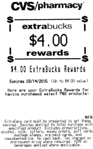 CVS ExtraCare Buck CVS Couponing