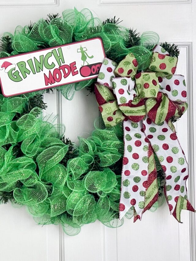 Grinch Mesh Wreath