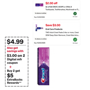 Example of stacking manufacturer and CVS store coupons