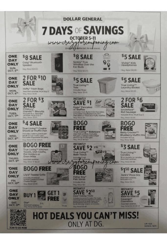 Dollar General 7 days of savings
