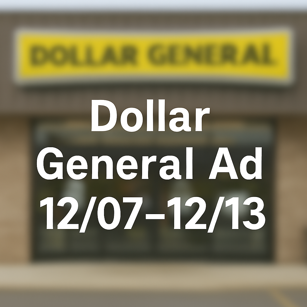 Dollar General Ad December 07-December 13, 2025