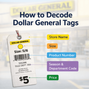 HOw to read the dollar general tags