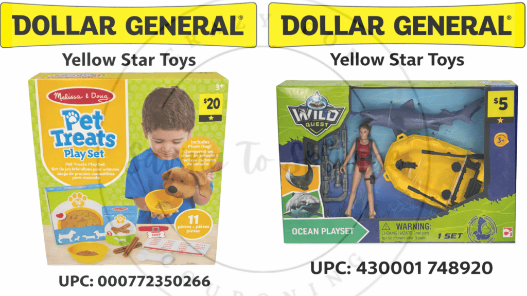 Dollar General Yellow Star Toys 